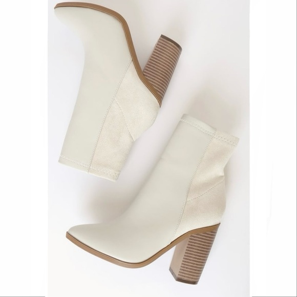 Lulu’s Mid-Calf Booties in Bone Color Size 11 New In Box - Picture 5 of 11